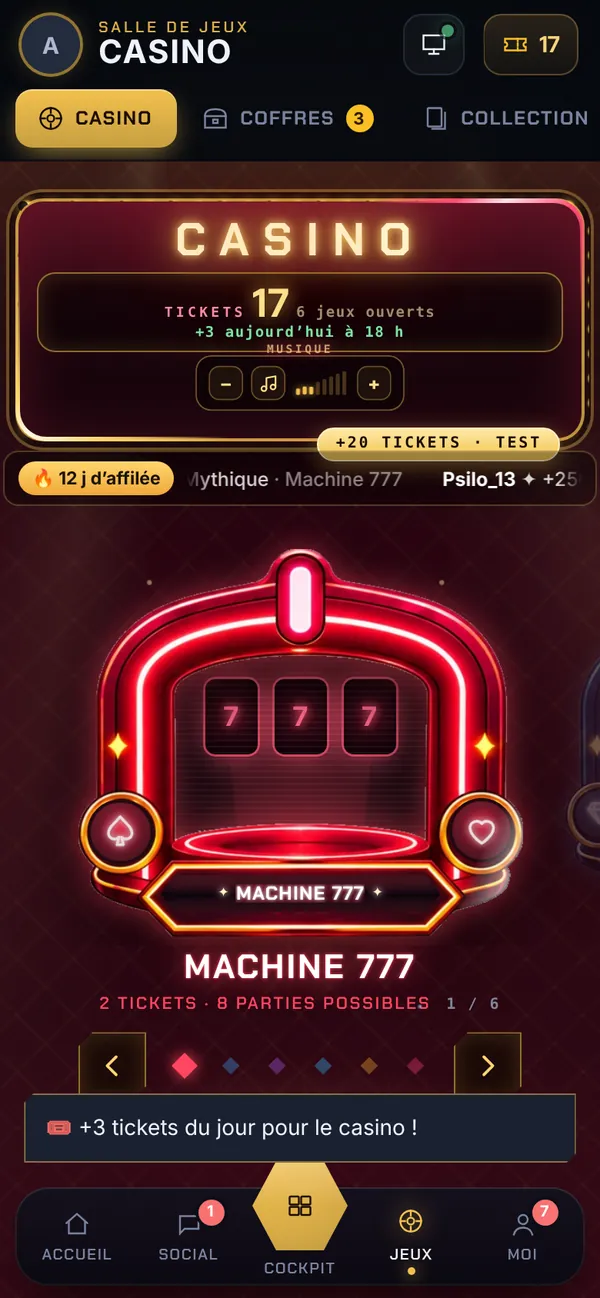Appli mobile : le casino