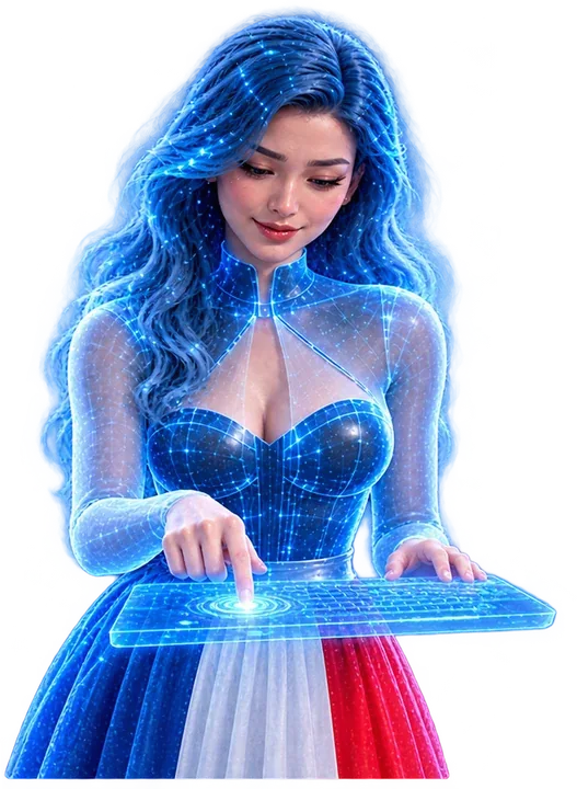 Lucy au clavier