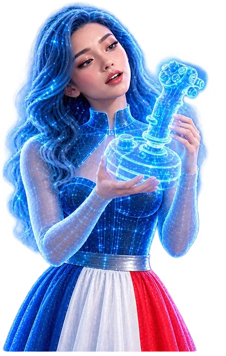 Lucy, manette en main